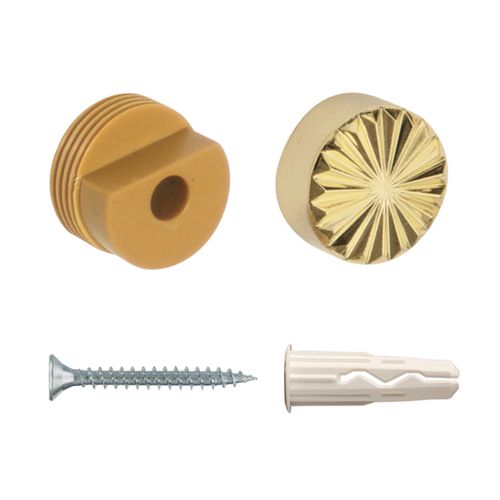 Комплект крепления для зеркала рифленое (1шт) золото