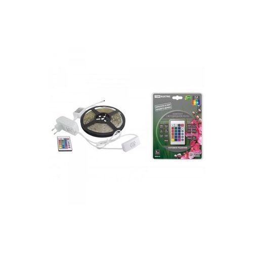 Комплект светодиодной ленты SMD5050-30 LED/м 12В 7,2Вт/м IP65 RGB 3м 18Вт IR-контроллер TDM