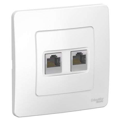 Розетка СУ 2-мес., компьютерная RJ45+телефонная RJ11 белый SE Blanca