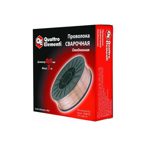 Проволока сварочная 0,6мм омедненная 5кг D200 QE