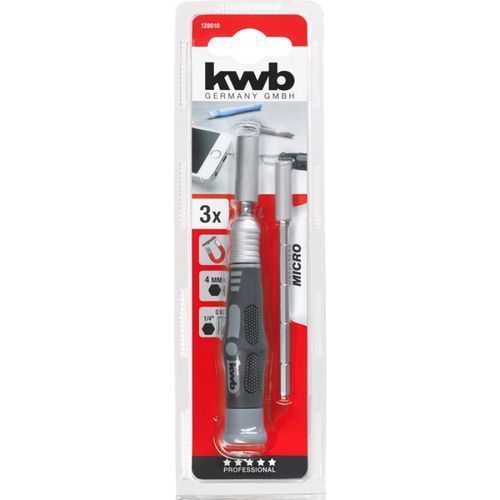 Отвертка с двуми переходниками под биты KWB