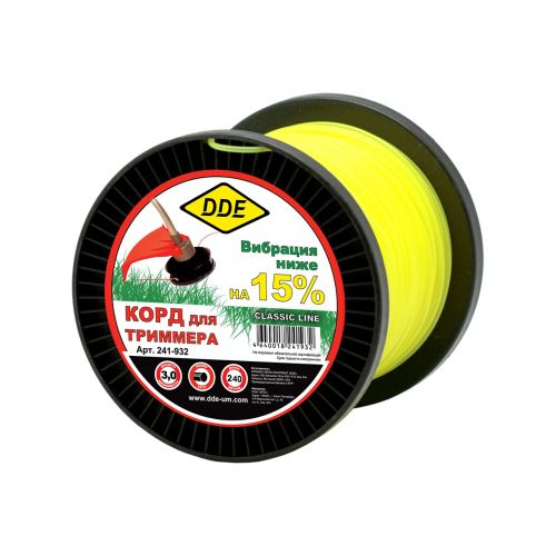 Леска для триммера 3,0мм х240м круглая Classic line DDE