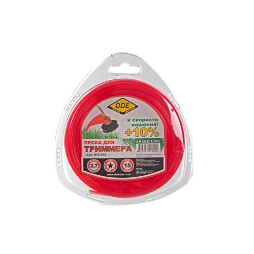 Леска для триммера 2,7мм х15м звезда Speed line DDE