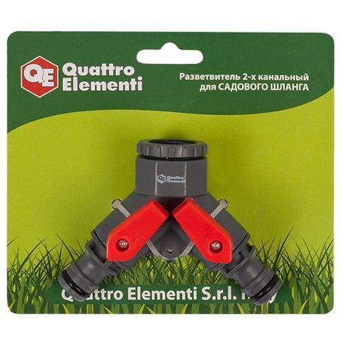 Разветвитель пласт. 2-х канальный, внутр. 1/2" и 3/4" QE