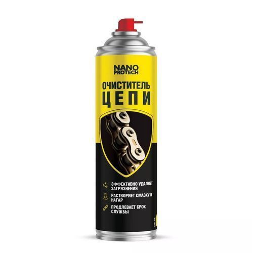 Очиститель цепи, нагара, смазки 400мл (аэрозоль) NANOPROTECH