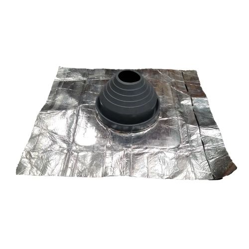Манжета кровельная EPDM прямая ANY d75-160мм фланец d500х450мм самоклеящаяся серебристая Мастер Флеш