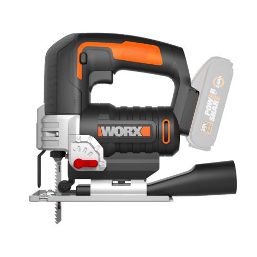 Лобзик акк. WORX WX543 (20В, 2,0Ач, 0-2600об/мин, 80мм-дер, кейс)