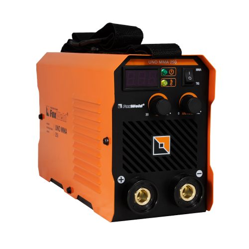 Инвертор сварочный FoxWeld UNO 250 (MMA 20-250А, до 5мм, TIG, 230В, ПВ60%, 7,5кВт, 6,1кг)