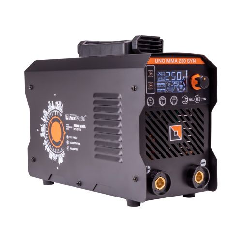 Инвертор сварочный FoxWeld UNO 250 SYN (MMA 20-250А, до 5мм, TIG, 230В, ПВ80%, 7,9кВт, 8,3кг)