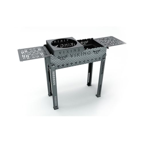 Мангал VikinG XL 800х350х835мм рифленная сталь 4мм Grillux