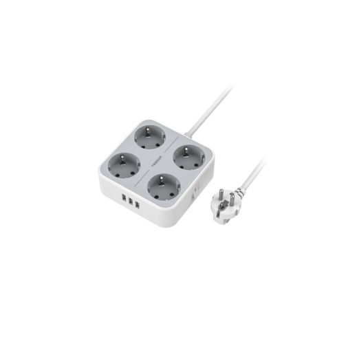 Фильтр сетевой  4мес., 3USB, 10А, 2,5кВт, 1,5м Tessan TS-302