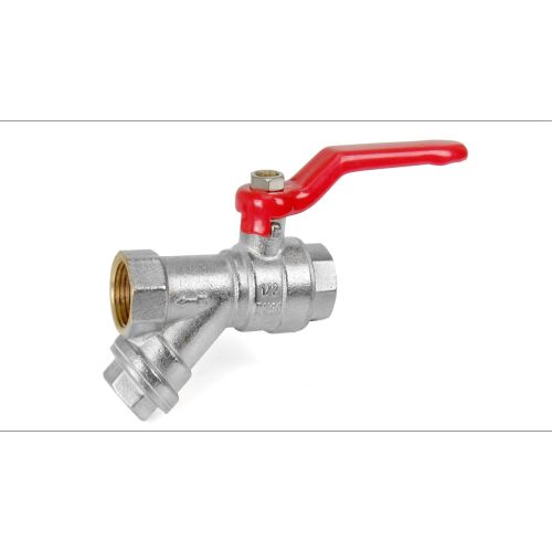 Кран шаровый с фильтром 1/2" В-В ручка VALFEX Premium