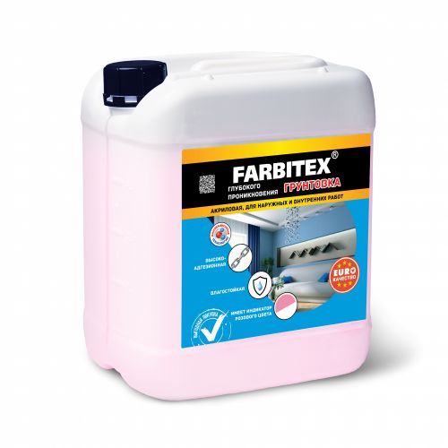 Грунтовка акриловая глубокого проникновения  5кг FARBITEX