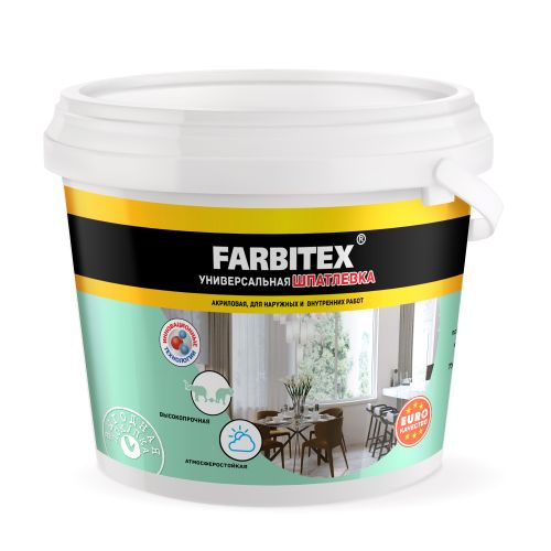 Шпатлевка акриловая для наружных и внутренних работ 3,5кг FARBITEX