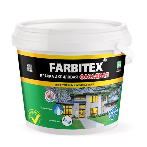 Краска акриловая фасадная 13кг FARBITEX