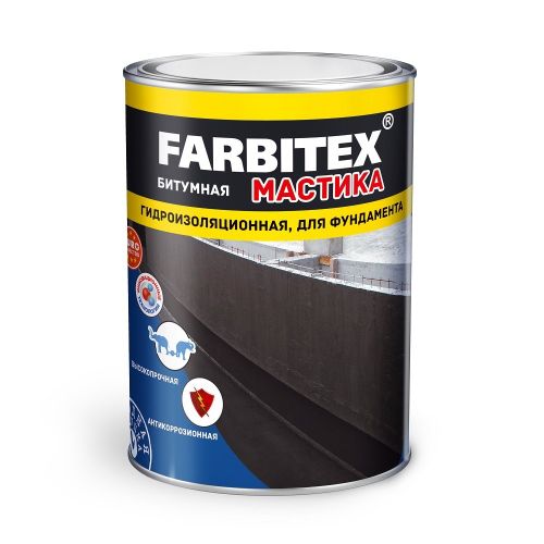 Мастика битумная гидроизоляционная  2кг FARBITEX