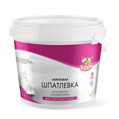 Шпатлевка акриловая для наружных работ 1,6кг Olecolor