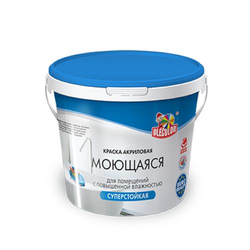 Краска водно-дисперсионная моющаяся база А  7кг Olecolor