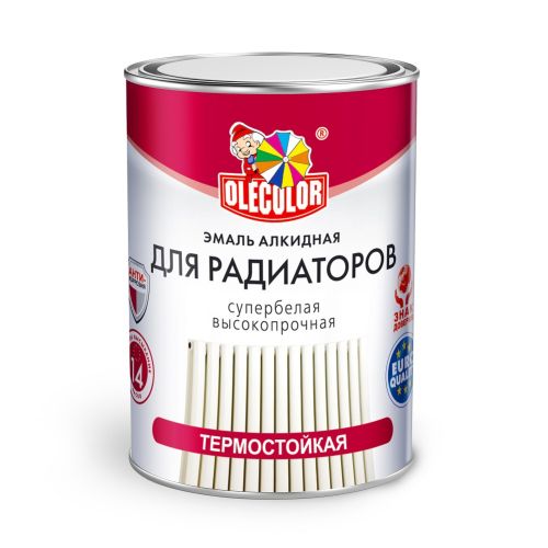 Эмаль алкидная для радиаторов 0,9кг Olecolor белый