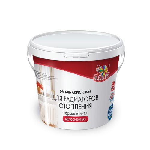 Эмаль алкидная для радиаторов 0,9кг Olecolor белый