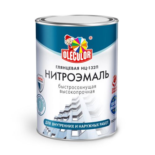 Эмаль НЦ-132П 0,7кг Olecolor черный