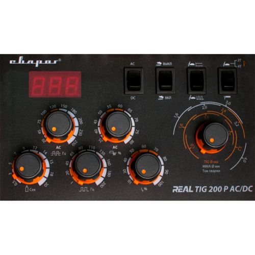Инвертор аргонодуговой сварки Сварог TIG 200 P AC/DC REAL E20101 (TIG, MMA, 160/200А, 220В, 13,8кг)