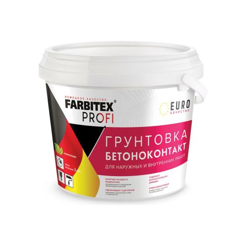 Грунтовка акриловая бетоноконтакт 12кг FARBITEX ПРОФИ