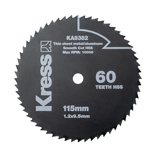 Диск алмазный отрезной 115х1,2х9,5мм по металлу и алюминию 60T HSS KRESS