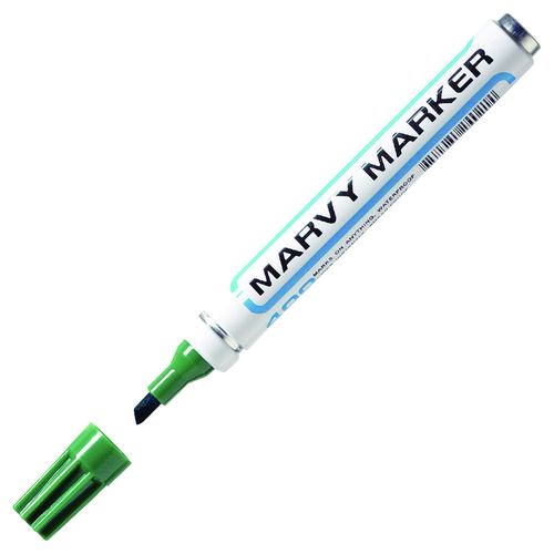 Маркер перм. скошен.нак. 1-5мм зеленый MARVY UCHIDA