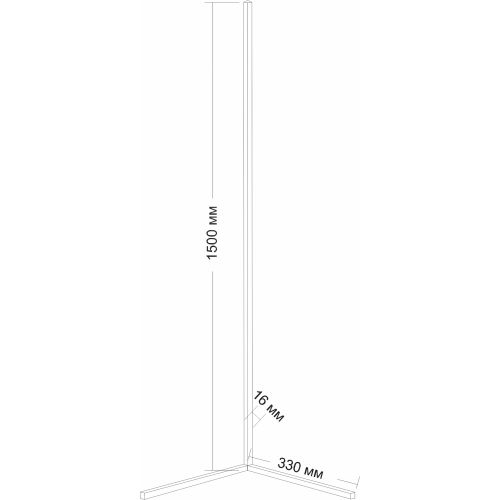 Светильник напольный угловой LED Electriclight 1500мм (RGB, черный, ПДУ)