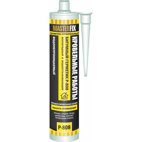 Герметик битумный R-808 310мл Masterfix черный
