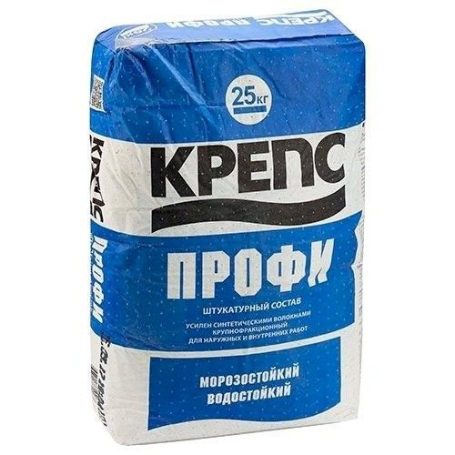 Штукатурка цементная основа 25кг Крепс Профи
