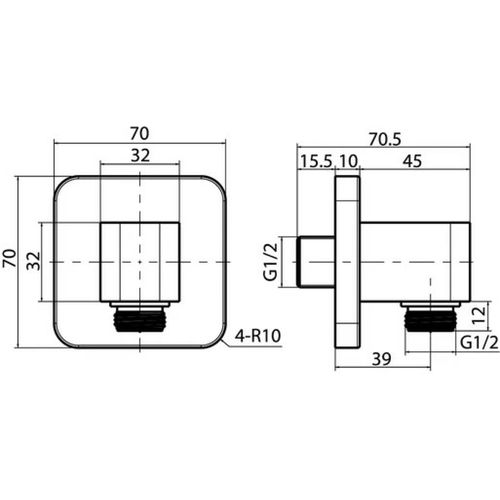 Выход для шланга без держателя SLISB00i62 IDDIS