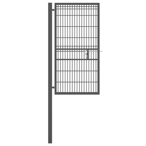 Калитка со сварной сеткой h1,96м l1,0м МЕДИУМ М16/90°ППК RAL7024 графит