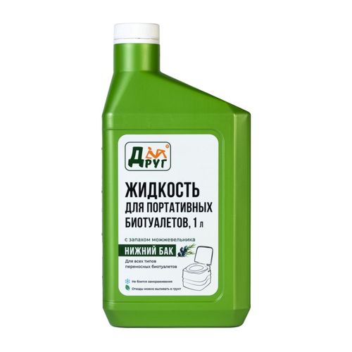 Жидкость для биотуалета в нижний бак 1л ТМ Друг зеленая