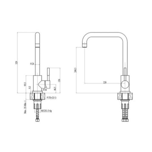 Смеситель для кухни Haiba HB71304-4