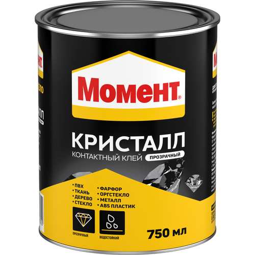 МОМЕНТ Кристалл Клей контактный Банка Прозрачный 750 мл