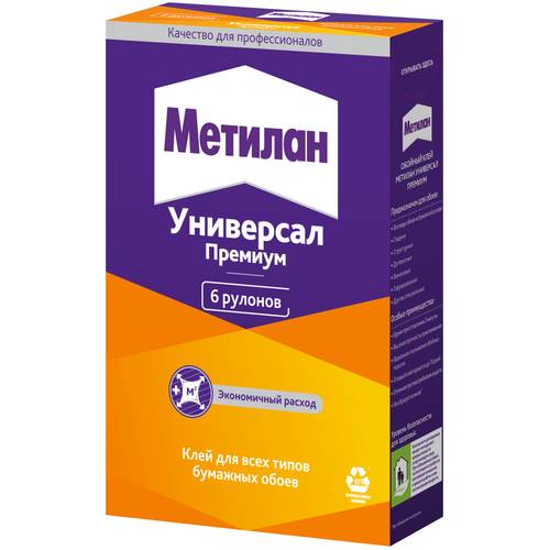 Клей обойный универсал 150 г пачка Метилан Универсал Премиум