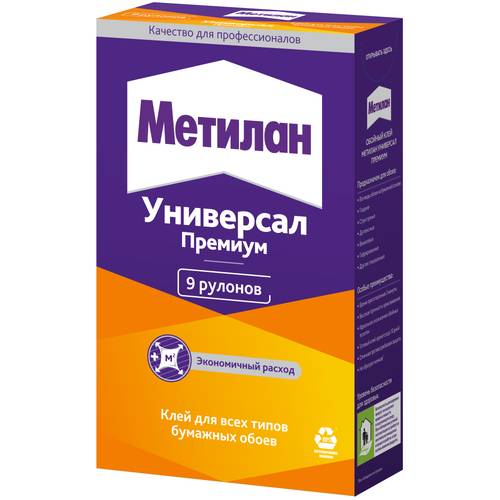 Клей обойный универсал 250 г пачка Метилан Универсал Премиум