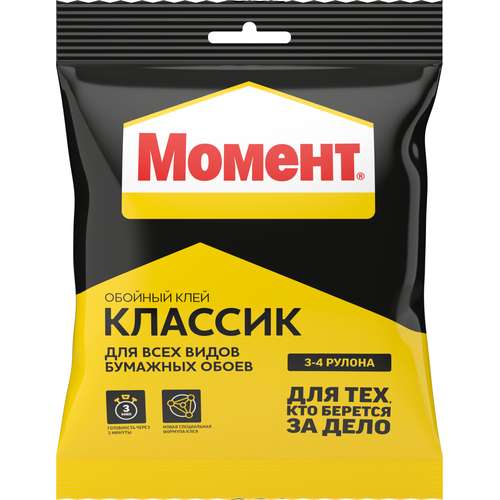 Клей обойный классик 100 г пакетик Момент