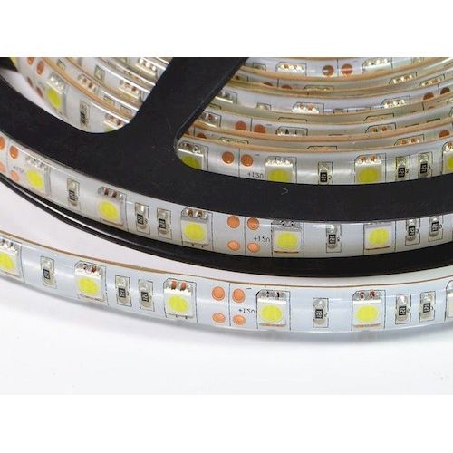 Лента светодиодная SMD3528 60Led/м 12В 4,8Вт IP65 гермет. хол.бел.